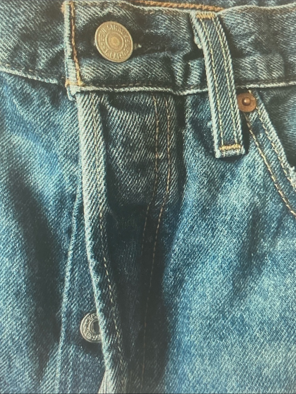 Levi's High Rise Distressed Blue Jeans - Picture 3 of 5